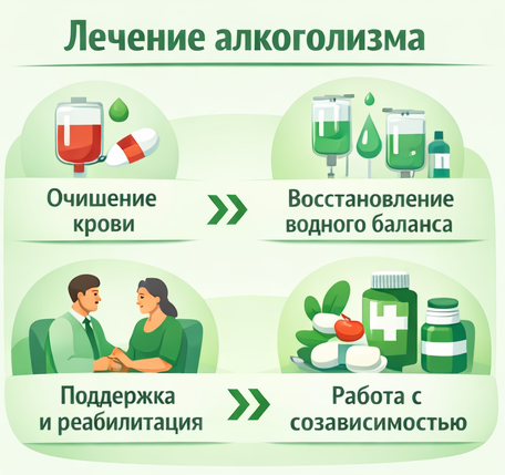 лечение алкоголизма в Сергаче этапы